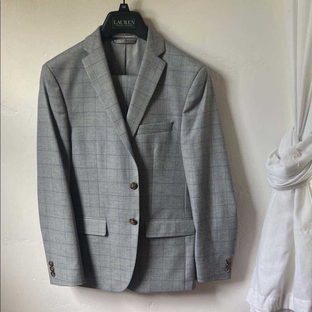 Ralph Lauren Light Gray Checkered Blazer